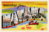A "Big Letter" postcard from the 1930's for the city of Havana Cuba.  Images of the city are contained in each letter. Poster Print by Curt Teich & Company - Item # VARBLL0587382007