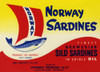 Vintage label for Norwegian sardines. Poster Print by unknown - Item # VARBLL0587394919