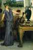 Artists stand back looking at her execution of painting a Greek vase while a man beside her sits painting another Poster Print by Alma-Tadema - Item # VARBLL0587253258
