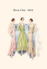 Page from a 1920's fashion catalog from France with the lastest in women's attire. Poster Print by unknown - Item # VARBLL0587020334