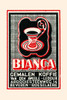 A cup and saucer of hot coffee on this vintage ad taken from a matchbox label. Poster Print by unknown - Item # VARBLL0587341475