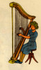 Girl plays a Harp Poster Print - Item # VARBLL058759500L