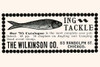 An old newspaper advertisement from the Wilkinson company to entice fishermen to order a catalog of fishing supplies, tackle, and lures. Poster Print by unknown - Item # VARBLL0587300876