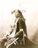 Good Eagle, Indian, three-quarter length, seated, facing left, holding bow and arrows Poster Print - Item # VARBLL058751234L