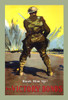 Poster shows a rear view of a soldier facing battlefield. Poster Print by Unknown - Item # VARBLL0587440651