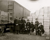 Aquia Creek Landing, Va. Clerks of the Commissary Depot by railroad car and packing cases Poster Print - Item # VARBLL058752333L