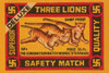Three tigers on a factory label for a brand of matches. Poster Print by unknown - Item # VARBLL0587260270
