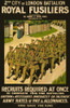 a battalion marching down a lane, as two women standing by a gate watch and wave. Poster Print - Item # VARBLL058748396L