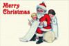 Santa Claus reviews his list with two children in nightshirts. Poster Print by Unkown - Item # VARBLL0587207914