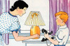 A young man hands the phone to his mother. Poster Print by Julia Letheld Hahn - Item # VARBLL0587274557