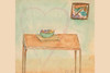 A bowl of fruit on a plain table.  A heart shape surrounds the healthy snack. Poster Print by Norma Kramer - Item # VARBLL0587247924