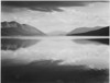 Looking across lake toward mountains "Evening McDonald Lake Glacier National Park" Montana. 1933 - 1942 Poster Print by Ansel Adams - Item # VARBLL0587400374