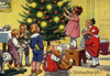 German Xmas Greetings, Children Around Tree Poster Print - Item # VARBLL0587394064