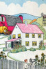 A little boy collects the mail as his dad works the farm behind the house. Poster Print by Julia Letheld Hahn - Item # VARBLL0587274506