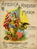 Lady Liberty with Flag, crest, eagle, laurel, wreath, ribbons, cockade Poster Print - Item # VARBLL058753860L
