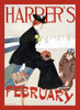 A woman sits on a bench while a man puts ice skates on her shoes. Poster Print by  Edward Penfield - Item # VARBLL0587414766