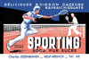Early soda label from France showing a tennis match.  Early drinks such as soda originated as medicines. Poster Print by unknown - Item # VARBLL0587341165