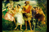 Cymon & Iphigenia; Cymon, a rollicking rustic, newly-awakened to the charms of womanhood, is leading the fair maid - little "asham'd of such a guide" Poster Print by John Everett Millais - Item # VARBLL058761648L