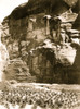 Navajo Indian cornfield, cliffs in background. Poster Print - Item # VARBLL058747448L