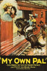 Cowboy on horse jumps onto a Railway Express car holding a young Cowgirl Poster Print by Unknown - Item # VARBLL058762862L