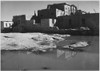 Side view of adobe house with water in foreground" Acoma Pueblo [National Historic Landmark New Mexico]." 1933 - 1942 Poster Print by Ansel Adams - Item # VARBLL0587400250