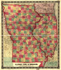 Illinois, Iowa, & Missouri Poster Print - Item # VARBLL058759215L