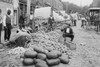 Sixth Street market, Richmond, Va.; African-American vendors and farm produce--melons, corn and squash. Poster Print - Item # VARBLL0587244550