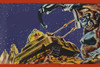 A space tank fires at an attacking gorilla on this 1950's tin toy box cover art. Poster Print by unknown - Item # VARBLL0587322772