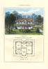 Cottages & Villas of the English Countryside in the adaptation from foreign influences in design with a painting of the home and a basic first floor plan Poster Print by Richard Brown - Item # VARBLL0587041129