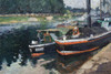 Barges at Pontoise, a suburb of Paris Poster Print by Camille Pissarro - Item # VARBLL058760378L Barges at Pontoise, a suburb of Paris Poster Print by Camille Pissarro - Item # VARBLL058760378L