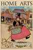 Cartoon Character walks thru and old town carrying a basket of produce Poster Print by Home Arts - Item # VARBLL0587247444