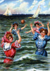 Victorian Women Swimming in the Surf Poster Print - Item # VARBLL0587396369