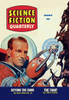 Science Fiction Quarterly magazine cover from August 1955.  Shows a man in a spacesuit examining a mineral or gem. Poster Print by Ed Emshwiller - Item # VARBLL0587030232