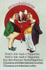 Great vintage German postcard of two "men" toasting drinks out of their necks. Poster Print by unknown - Item # VARBLL0587339683