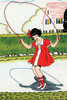 A girl plays with a jump rope in her yard. Poster Print by Julia Letheld Hahn - Item # VARBLL0587274441