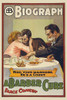 A Barber Cure" shows a woman whispering into a man's ear as an older man reaches for food on the table.  This is a silent era film poster. Poster Print by Otis Litho - Item # VARBLL0587234679