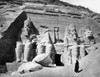 View of colossal figures, probably Ramses II, carved into rock that is part of the Great Temple at Abu Sunbul, Egypt. Poster Print by Francis Firth - Item # VARBLL0587419628