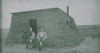 Sod Shanty Ca 1880S-1890S - Homestead House Of Sod, And Wood.  Large Family Posing In Dakota Poster Print - Item # VARBLL0587402806