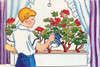 A young boy waters the plants in the window box. Poster Print by Julia Letheld Hahn - Item # VARBLL0587274549