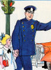 A police officer helps a little girl cross the street. Poster Print by Julia Letheld Hahn - Item # VARBLL0587274662