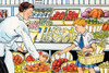 A boy selects a potato to place in his shopping basket. Poster Print by Julia Letheld Hahn - Item # VARBLL0587274972