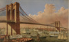 The great East River suspension bridge: connecting the cities of New York & Brooklyn From New York looking south-east. Poster Print - Item # VARBLL058751940L