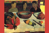 Tropical fruits on table with knife and wooden bowl and teenagers sitting Poster Print by Paul  Gauguin - Item # VARBLL0587260068