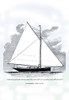 A single graphic from a treatise on the design of small yachts from 1891 by C.P. Kunhardt. Poster Print by Charles P. Kunhardt - Item # VARBLL0587127090