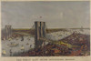 Grand birds eye view of the Great East River suspension bridge Connecting the cities of New York & Brooklyn : Showing also the splendid panorama of the bay and the port of New York Poster Print by unknown - Item # VARBLL0587238410