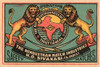 Two rampant lions around a map of India on a matchbox cover Poster Print by unknown - Item # VARBLL0587260262