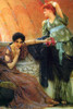 Two competing women seated by a marble balustrade each very pensive Poster Print by Alma-Tadema - Item # VARBLL0587253282