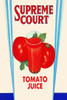 The face of a can label for tomato juice sold under the Supreme Court brand. Poster Print by unknown - Item # VARBLL058731527x