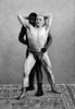 Photographic postcard from the Soviet Union showing the ideal male body shape through the poses of Russian wrestlers. Poster Print by unknown - Item # VARBLL0587036621