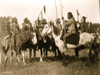 Six Crow Indians in full regalia, on horseback, Montana. Poster Print - Item # VARBLL058747518L